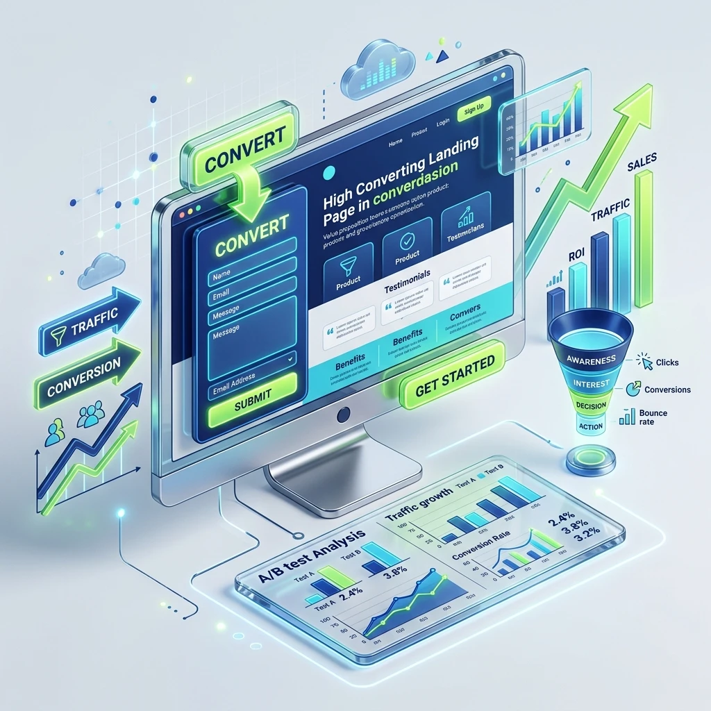 Landing Page Design Infographic