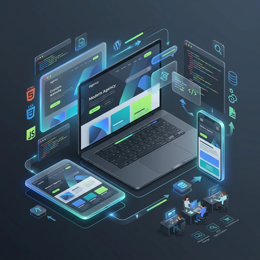 Custom Website Building Infographic
